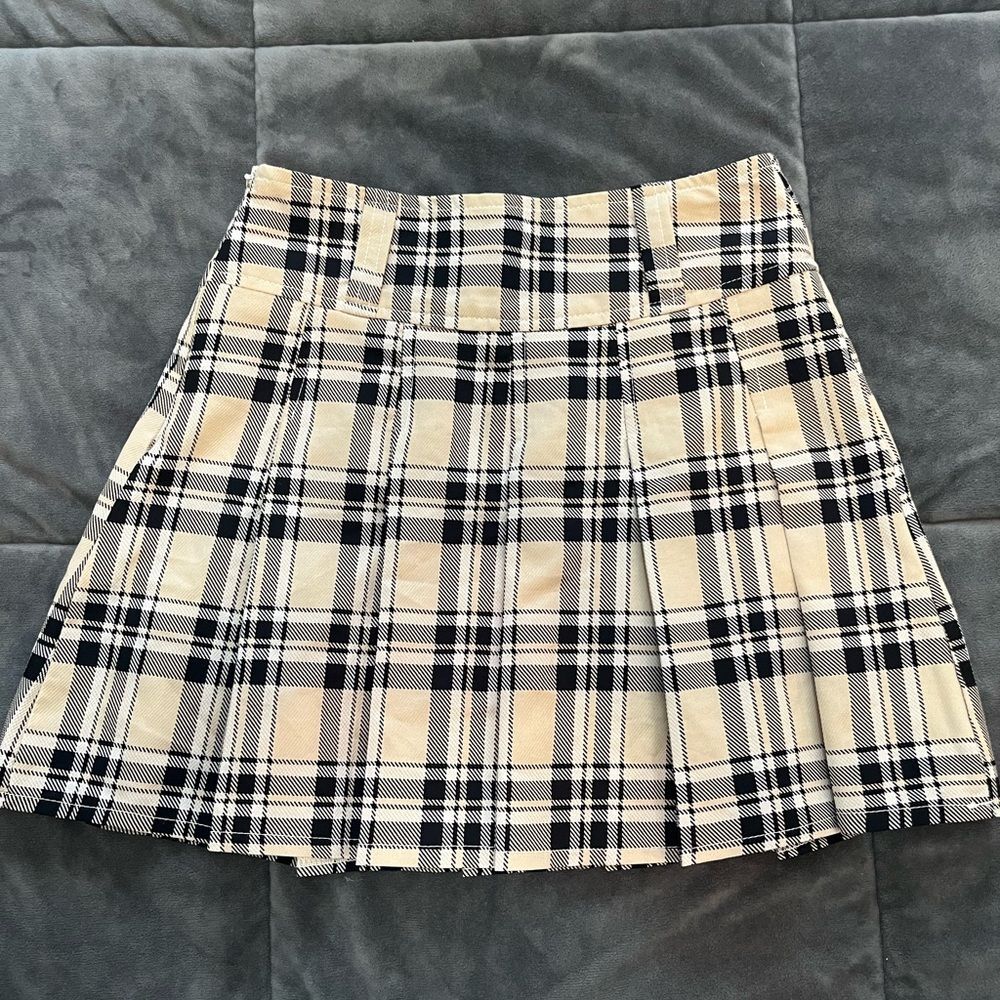 Shein Plaid Pleated Micro Mini Academia Fall Skirt XS
